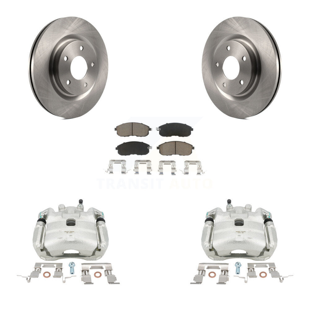 Front Disc Brake Caliper Rotors And Ceramic Pads Kit For Nissan Sentra Juke KC8-100180C by Transit Auto