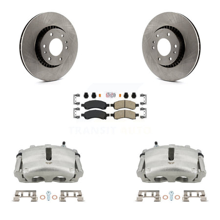 Front Brake Caliper Rotor And Ceramic Pad Kit For Chevrolet Trailblazer GMC Envoy XL EXT KC8-100180N