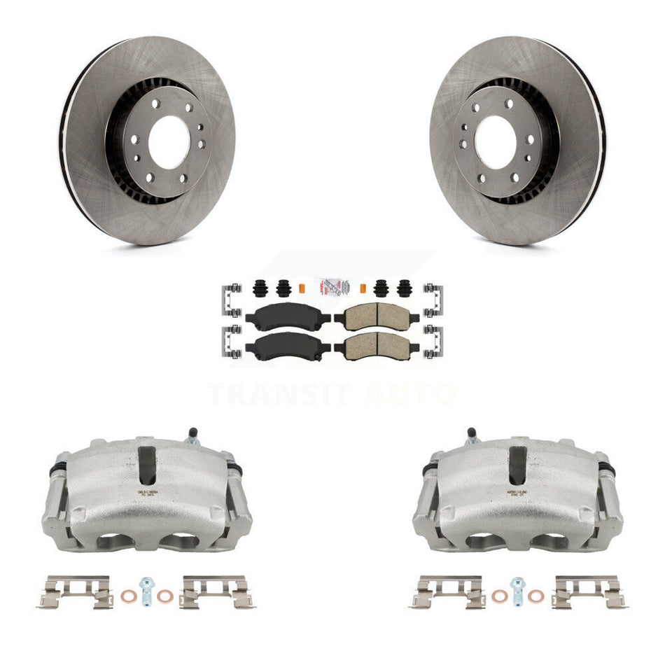 Front Brake Caliper Rotor And Ceramic Pad Kit For Chevrolet Trailblazer GMC Envoy XL EXT KC8-100180N