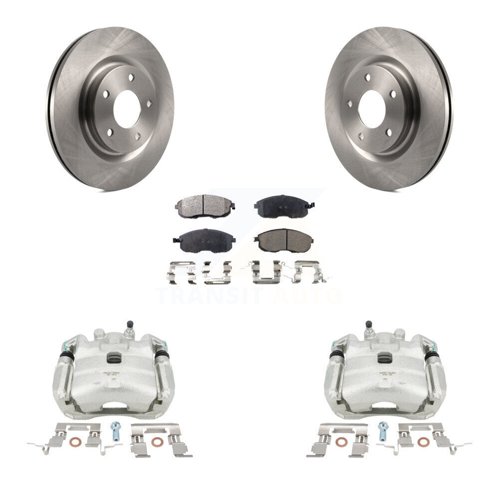 Front Disc Brake Caliper Rotors And Semi-Metallic Pads Kit For Nissan Sentra Juke KC8-100182P by Transit Auto