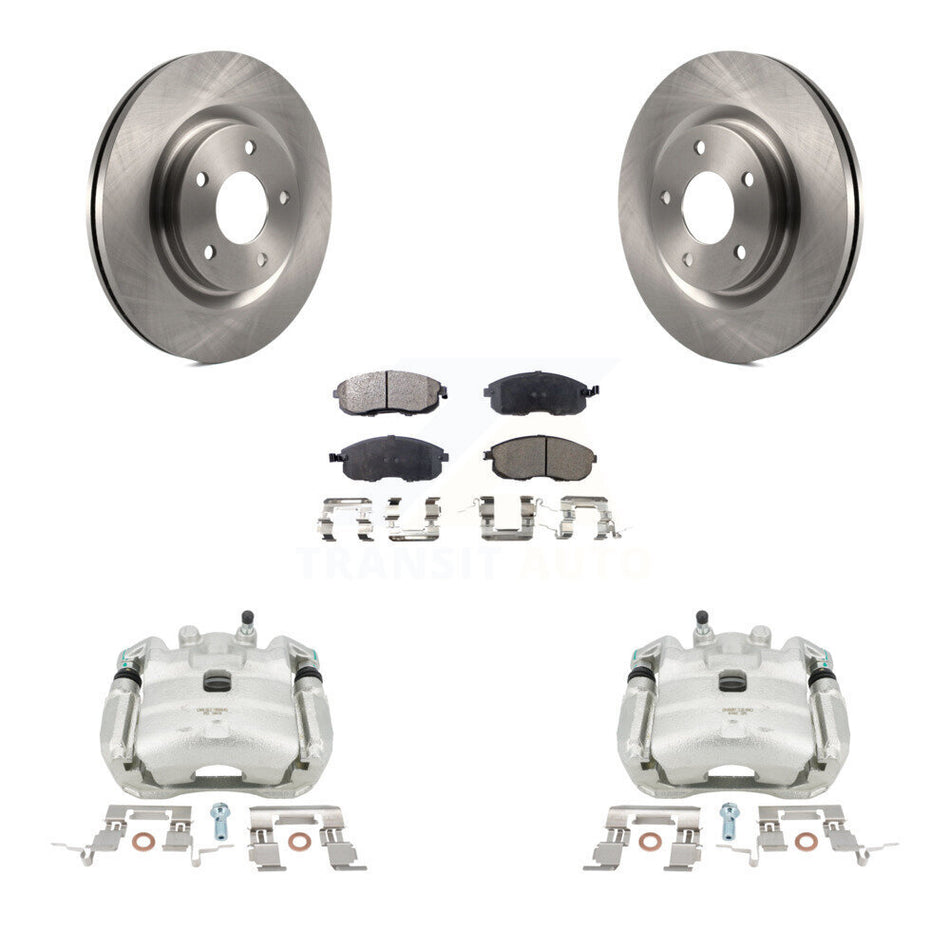 Front Disc Brake Caliper Rotors And Semi-Metallic Pads Kit For Nissan Sentra Juke KC8-100182P