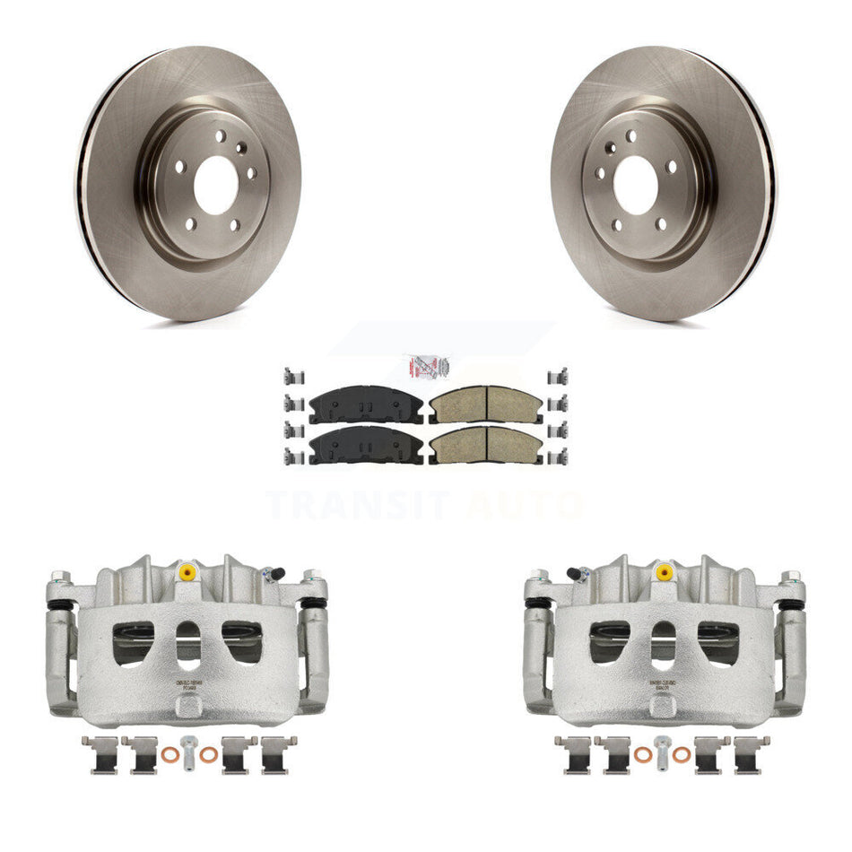 Front Brake Caliper Rotor Ceramic Pad Kit For Ford Explorer Sport With Heavy Duty Brakes KC8-100183N