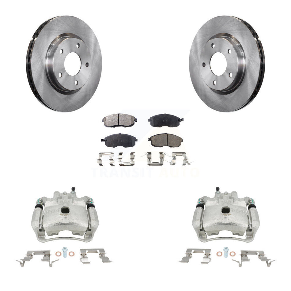 Front Disc Brake Caliper Rotors And Semi-Metallic Pads Kit For Nissan Sentra KC8-100183P