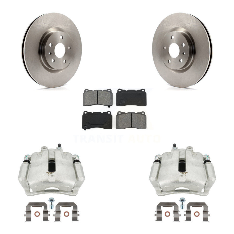 Front Disc Brake Caliper Rotors And Semi-Metallic Pads Kit For 2014-2017 Buick Regal 2.4L With Brembo Calipers KC8-100183S