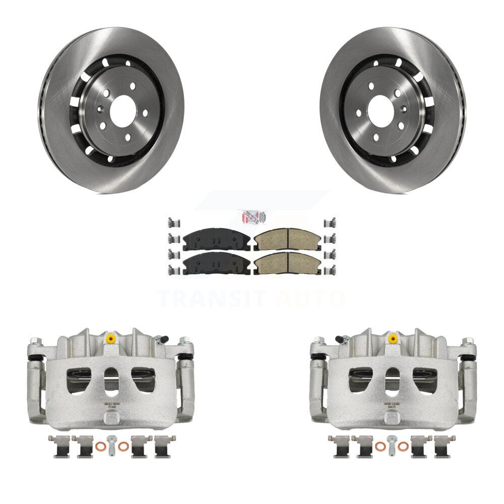Front Brake Caliper Rotor & Ceramic Pad Kit For Ford Explorer Flex Taurus Police Utility KC8-100184N