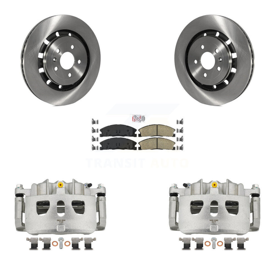 Front Brake Caliper Rotor & Ceramic Pad Kit For Ford Explorer Flex Taurus Police Utility KC8-100184N