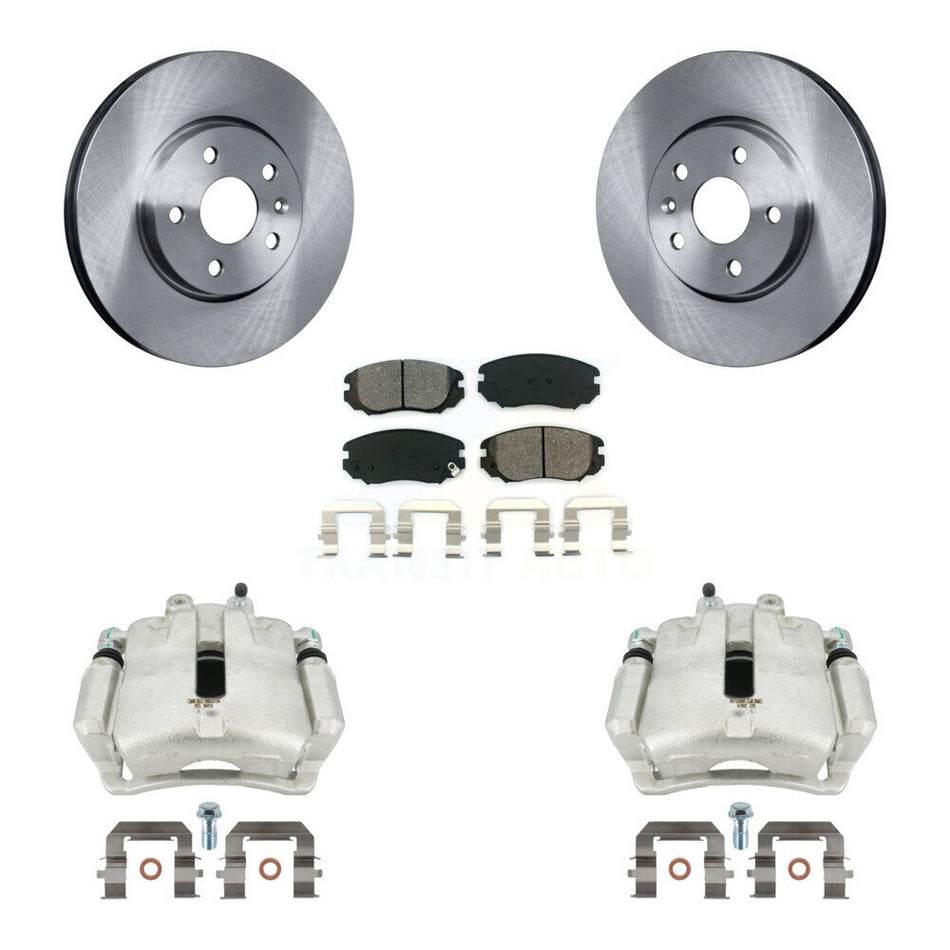 Front Disc Brake Caliper Rotors And Semi-Metallic Pads Kit For Buick LaCrosse Regal Chevrolet Malibu Limited KC8-100184S by Transit Auto