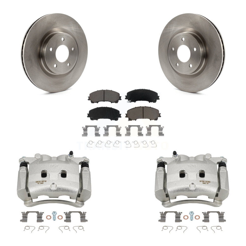 Front Disc Brake Caliper Rotors And Ceramic Pads Kit For INFINITI Q50 QX50 Q60 KC8-100185C
