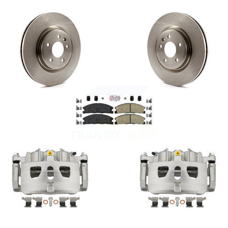 Front Brake Caliper Rotor Ceramic Pad Kit For Ford Explorer Sport With Heavy Duty Brakes KC8-100185N