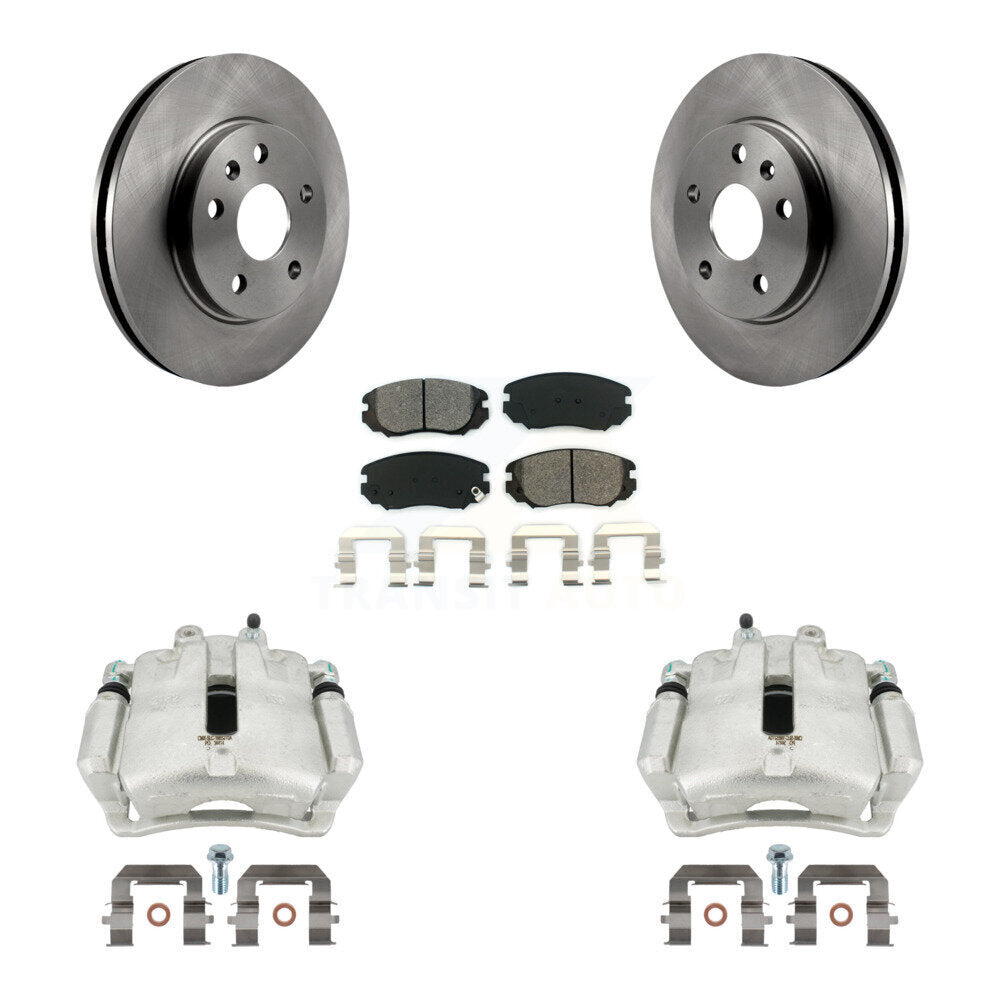 Front Disc Brake Caliper Rotors And Semi-Metallic Pads Kit For Chevrolet Malibu Buick LaCrosse Regal Limited KC8-100185S by Transit Auto