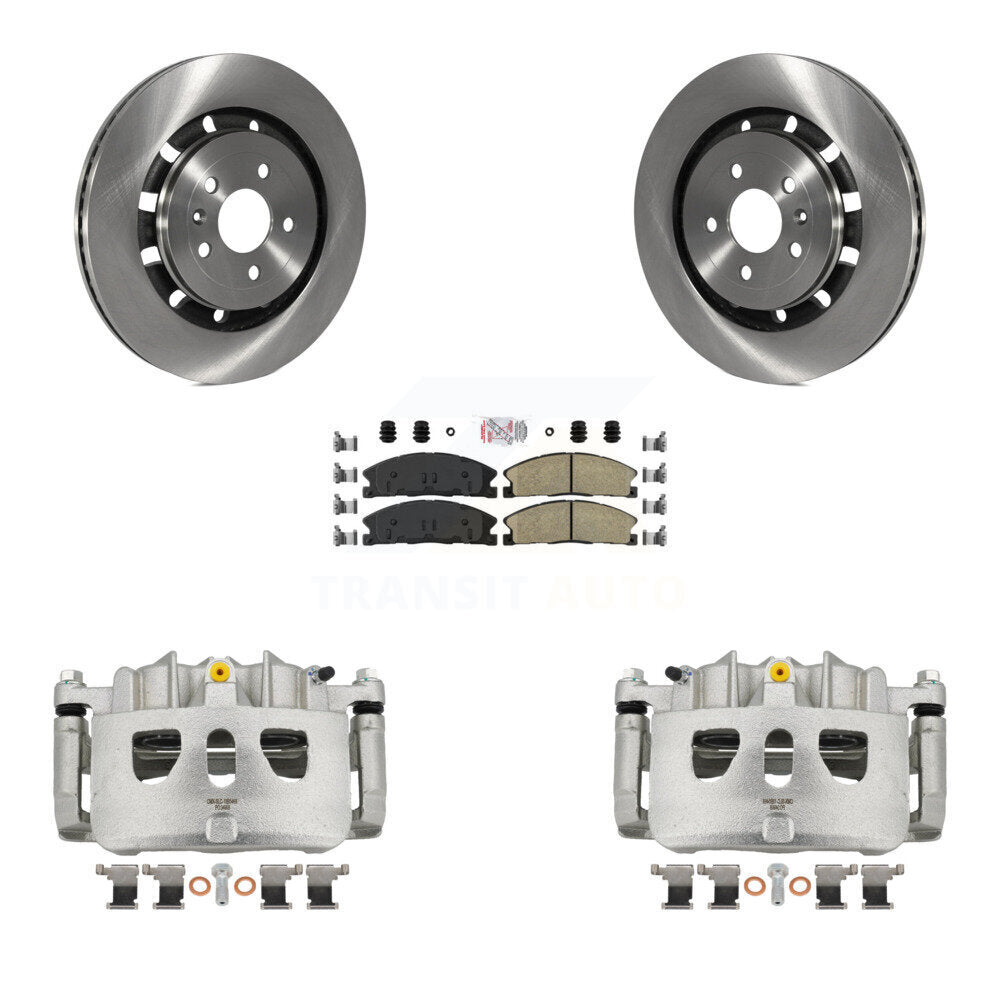 Front Brake Caliper Rotor & Ceramic Pad Kit For Ford Explorer Flex Taurus Police Utility KC8-100186N