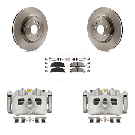 Front Brake Caliper Rotor Semi-Metallic Pad Kit For Ford Explorer With Heavy Duty Brakes KC8-100187N