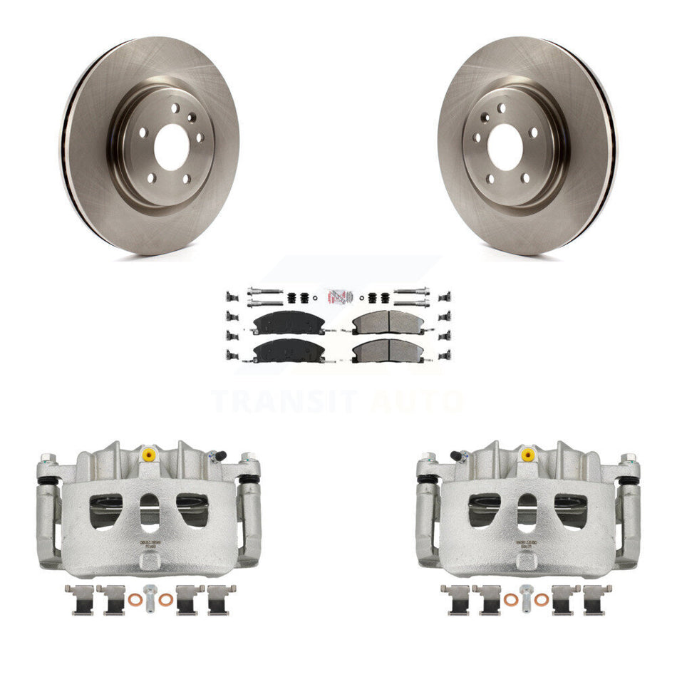 Front Brake Caliper Rotor Semi-Metallic Pad Kit For Ford Explorer With Heavy Duty Brakes KC8-100187N