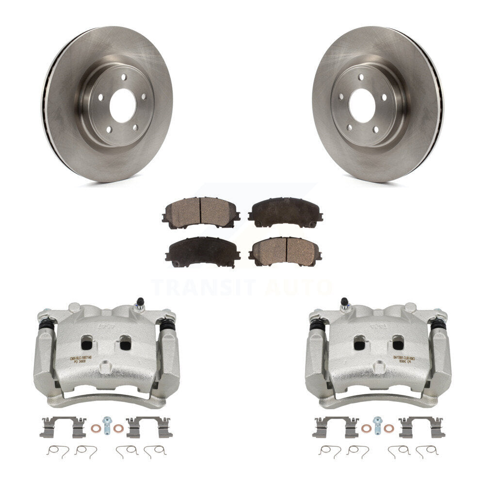Front Disc Brake Caliper Rotors And Semi-Metallic Pads Kit For INFINITI Q50 QX50 Q60 KC8-100187P