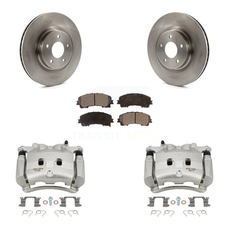 Front Disc Brake Caliper Rotors And Semi-Metallic Pads Kit For INFINITI Q50 QX50 Q60 KC8-100187P
