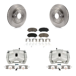 Front Disc Brake Caliper Rotors And Ceramic Pads Kit For Nissan Rogue Sport KC8-100188C