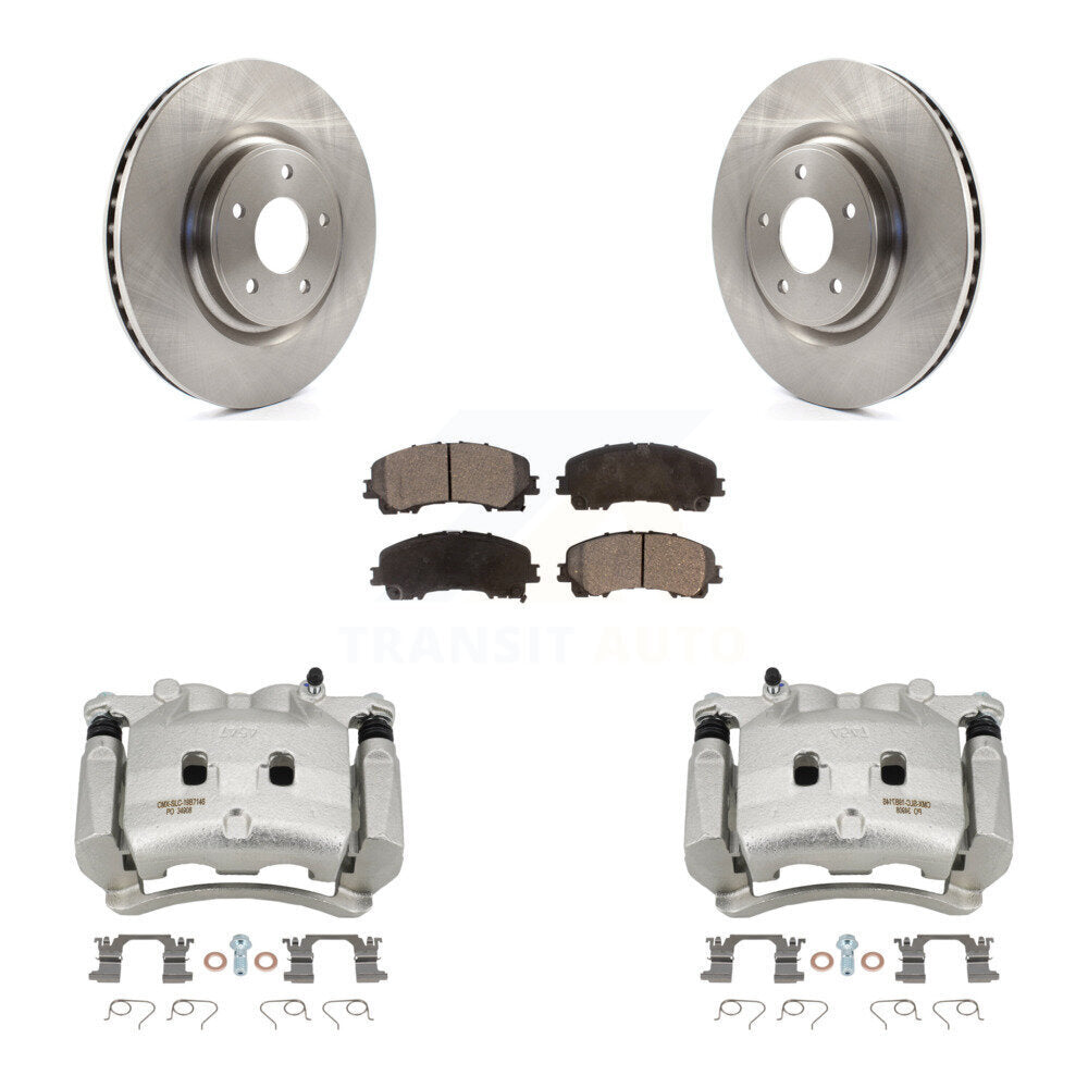 Front Disc Brake Caliper Rotors And Semi-Metallic Pads Kit For Nissan Rogue KC8-100189P