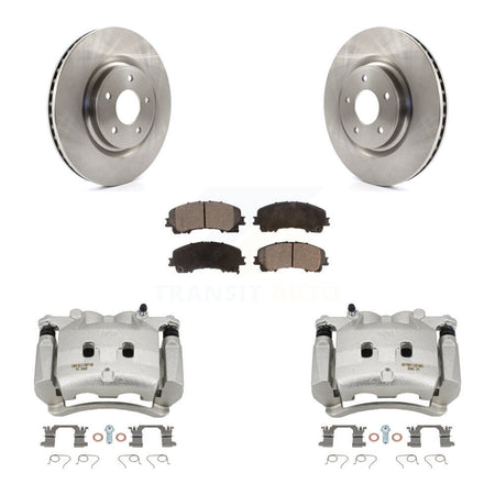 Front Disc Brake Caliper Rotors And Semi-Metallic Pads Kit For Nissan Rogue KC8-100189P