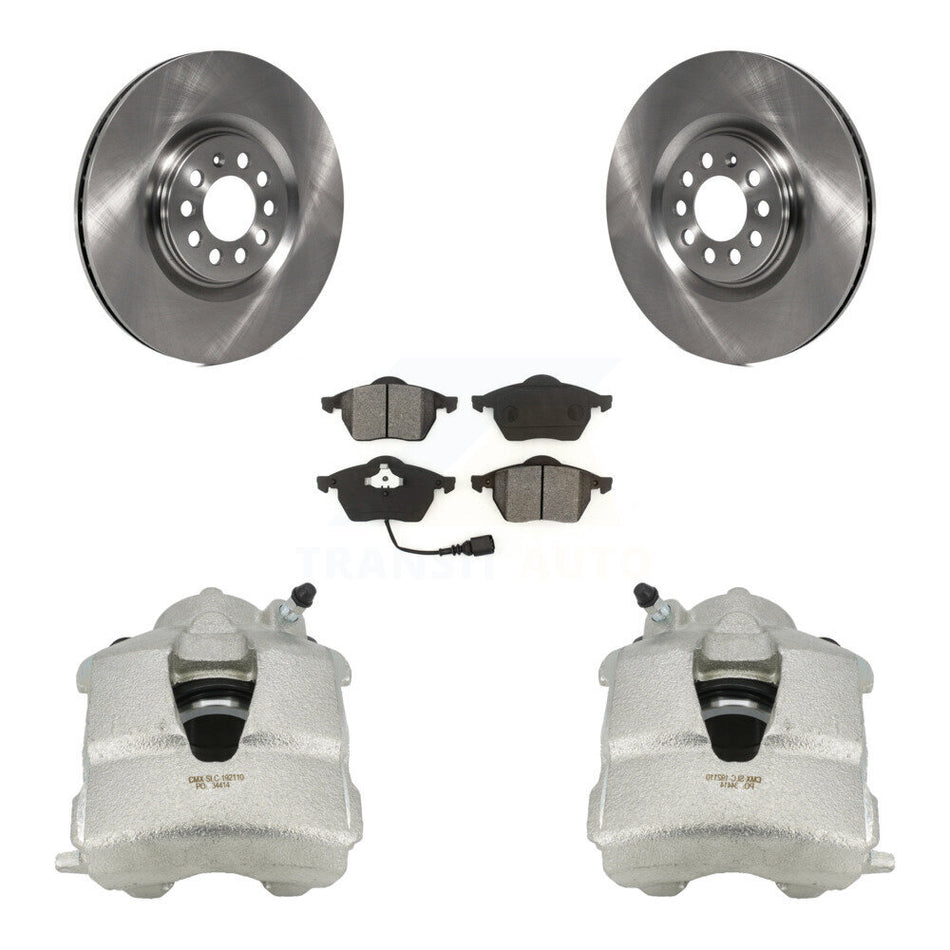Front Disc Brake Caliper Rotors And Semi-Metallic Pads Kit For Volkswagen Jetta KC8-100190S