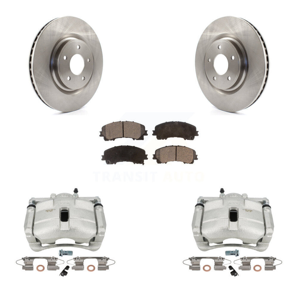 Front Disc Brake Caliper Rotors And Semi-Metallic Pads Kit For Nissan Rogue With 3rd Row Seating KC8-100191P