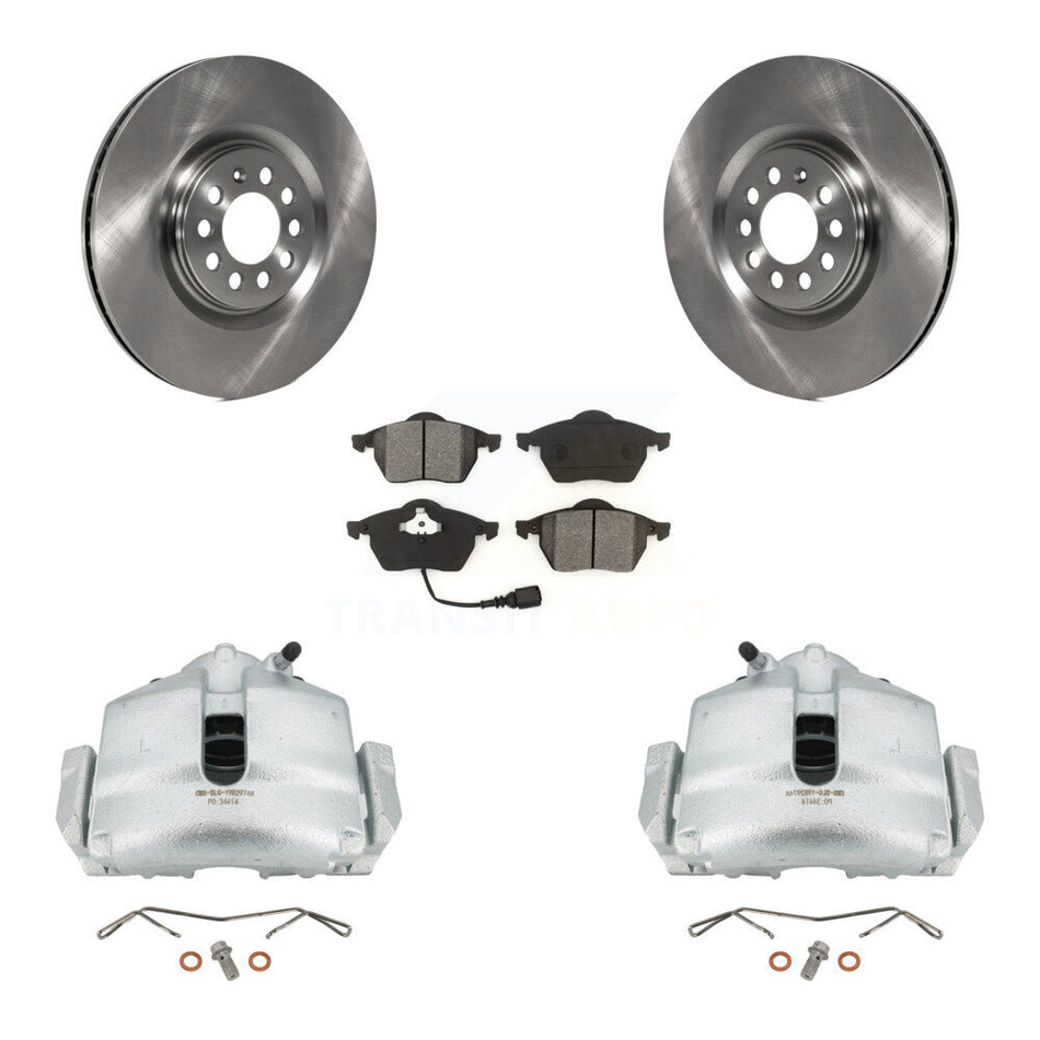 Front Disc Brake Caliper Rotors And Semi-Metallic Pads Kit For 2005 Volkswagen Jetta 2.5L With 312mm Diameter Rotor 7th 8th Digit Of VIN Is "9M" Or "1J" KC8-100191S
