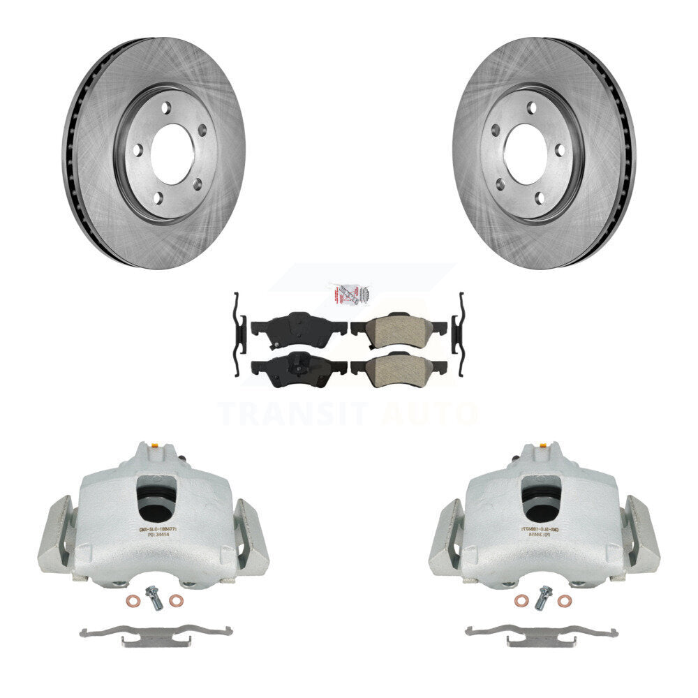 Front Disc Brake Caliper Rotors And Semi-Metallic Pads Kit For Dodge Grand Caravan Chrysler Town & Country KC8-100192N by Transit Auto