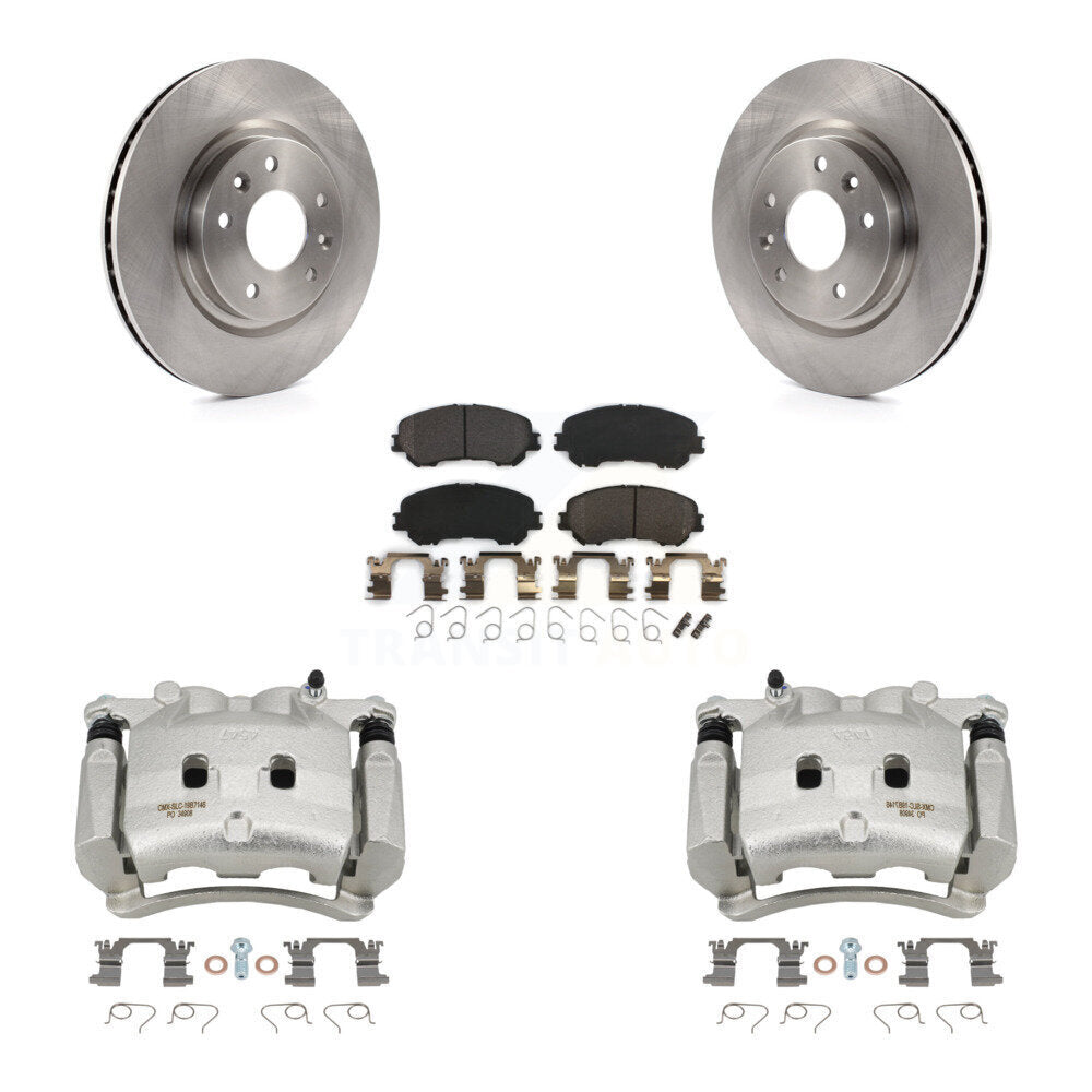Front Brake Caliper Rotor Semi-Metallic Pad Kit For Nissan Rogue Without 3rd Row Seating KC8-100192P