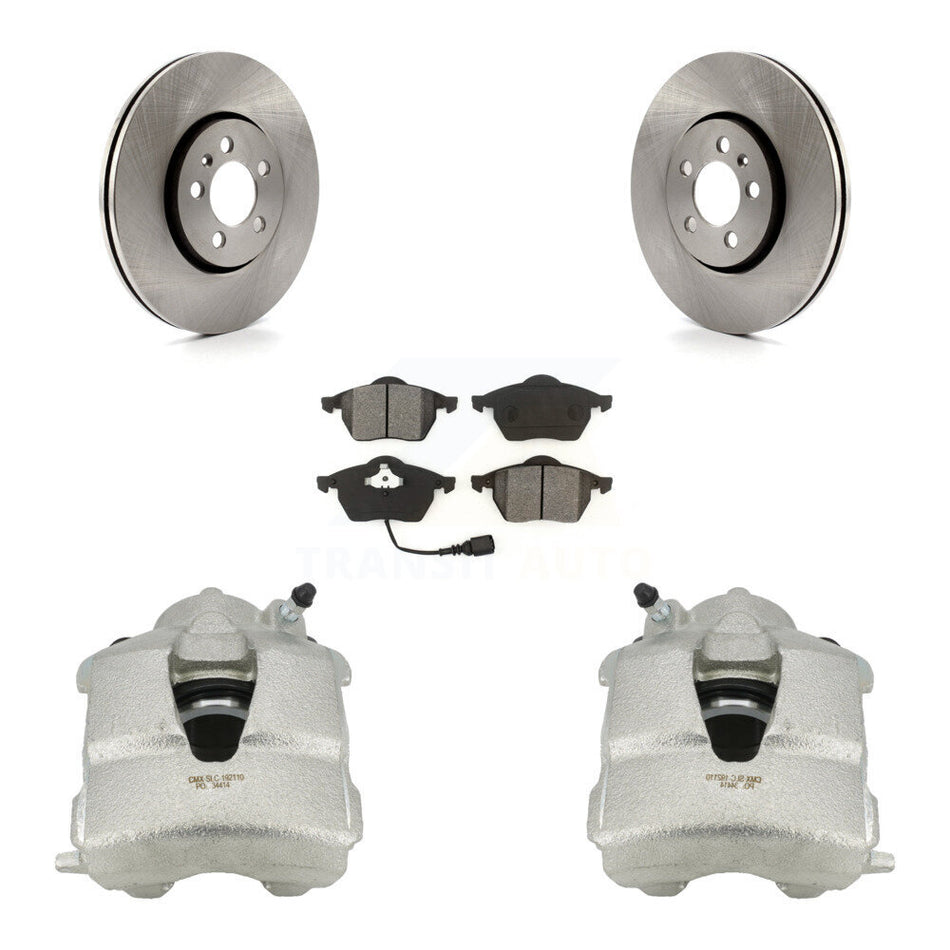 Front Disc Brake Caliper Rotors And Semi-Metallic Pads Kit For Volkswagen Jetta Beetle Golf KC8-100192S