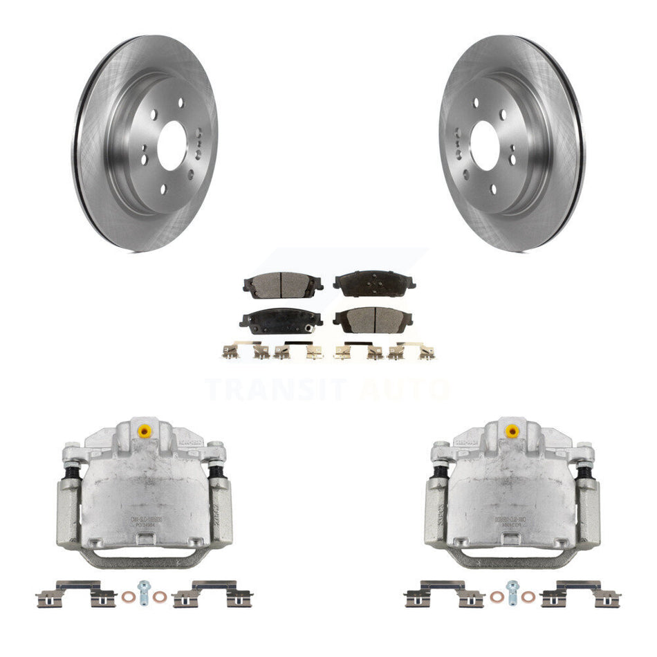 Rear Brake Caliper Rotor Ceramic Pad Kit For 2019 Chevrolet Silverado 1500 LD GMC Sierra KC8-100192T