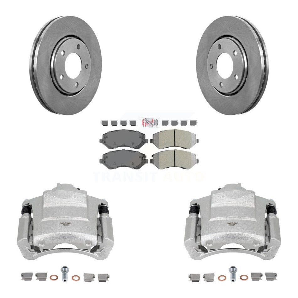 Front Brake Caliper Rotors Semi-Metallic Pad Kit For Dodge Caravan Grand Chrysler Town & KC8-100193N