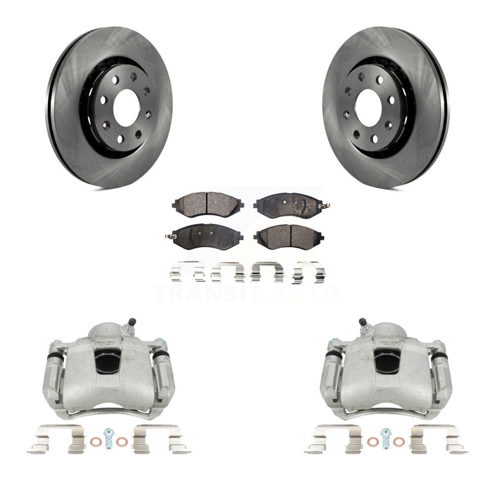 Front Disc Brake Caliper Rotors And Semi-Metallic Pads Kit For Chevrolet Aveo Spark Aveo5 EV Pontiac G3 Suzuki Wave Wave5 Swift+ KC8-100193P by Transit Auto