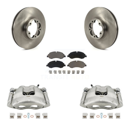 Front Disc Brake Caliper Rotors And Ceramic Pads Kit For Ford Transit-350 HD KC8-100194C