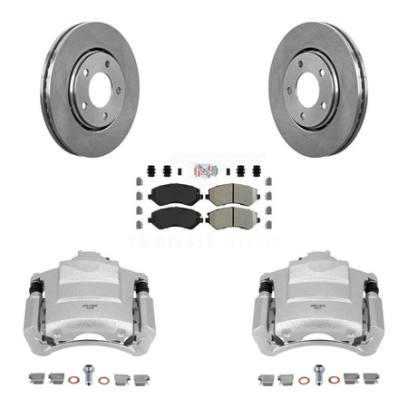 Front Brake Caliper Rotors Semi-Metallic Pad Kit For Dodge Caravan Grand Chrysler Town & KC8-100194N