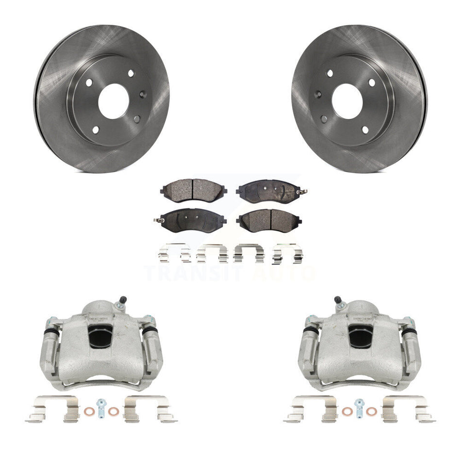 Front Disc Brake Caliper Rotors And Semi-Metallic Pads Kit For Suzuki Forenza Reno Chevrolet Optra KC8-100194P by Transit Auto