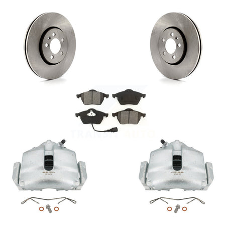 Front Disc Brake Caliper Rotors And Semi-Metallic Pads Kit For 2006 Volkswagen Jetta 2.0L With 288mm Diameter Rotor 7th 8th Digit Of VIN Is "9M" Or "1J" KC8-100194S by Transit Auto