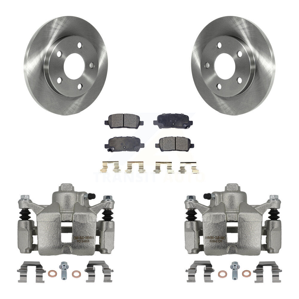 Rear Disc Brake Caliper Rotors And Ceramic Pads Kit For Chevrolet Impala KC8-100194T