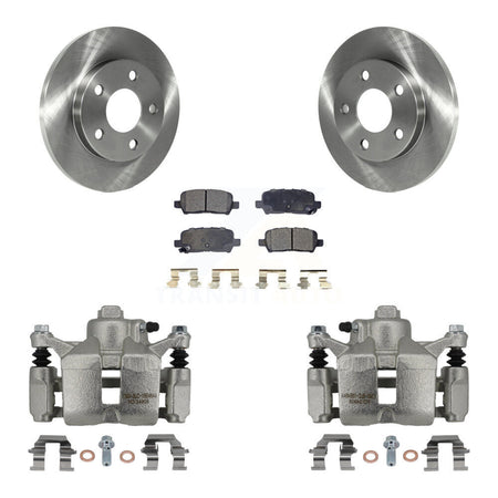 Rear Disc Brake Caliper Rotors And Ceramic Pads Kit For Chevrolet Impala KC8-100194T
