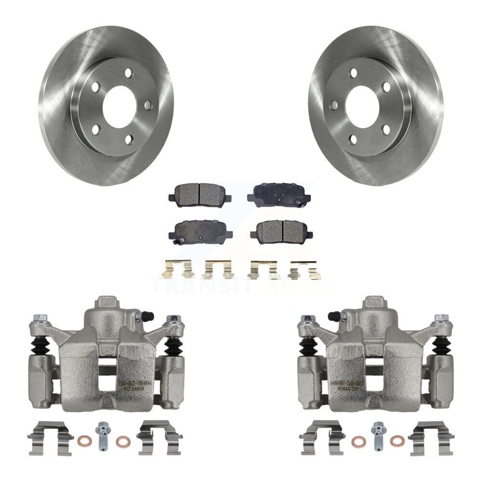 Rear Disc Brake Caliper Rotors And Ceramic Pads Kit For Chevrolet Impala KC8-100194T