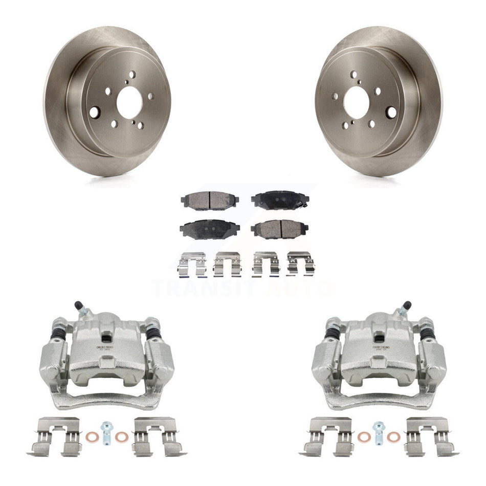 Rear Disc Brake Caliper Rotors And Ceramic Pads Kit For Subaru Impreza Forester WRX KC8-100195T