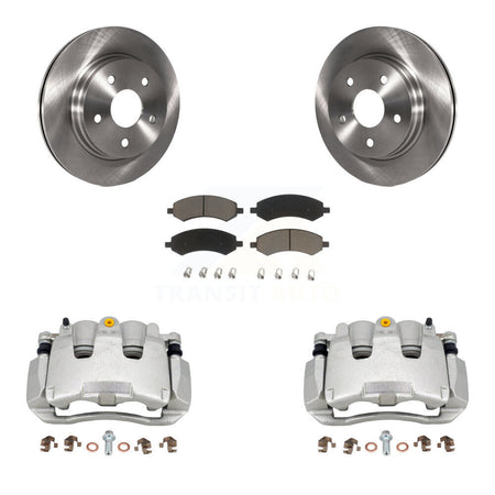 Front Disc Brake Caliper Rotors And Ceramic Pads Kit For Ram 1500 Classic Dodge KC8-100196C