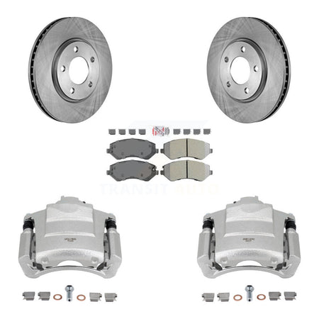 Front Brake Caliper Rotor Semi-Metallic Pad Kit For Dodge Grand Caravan Drum rear brakes KC8-100196N