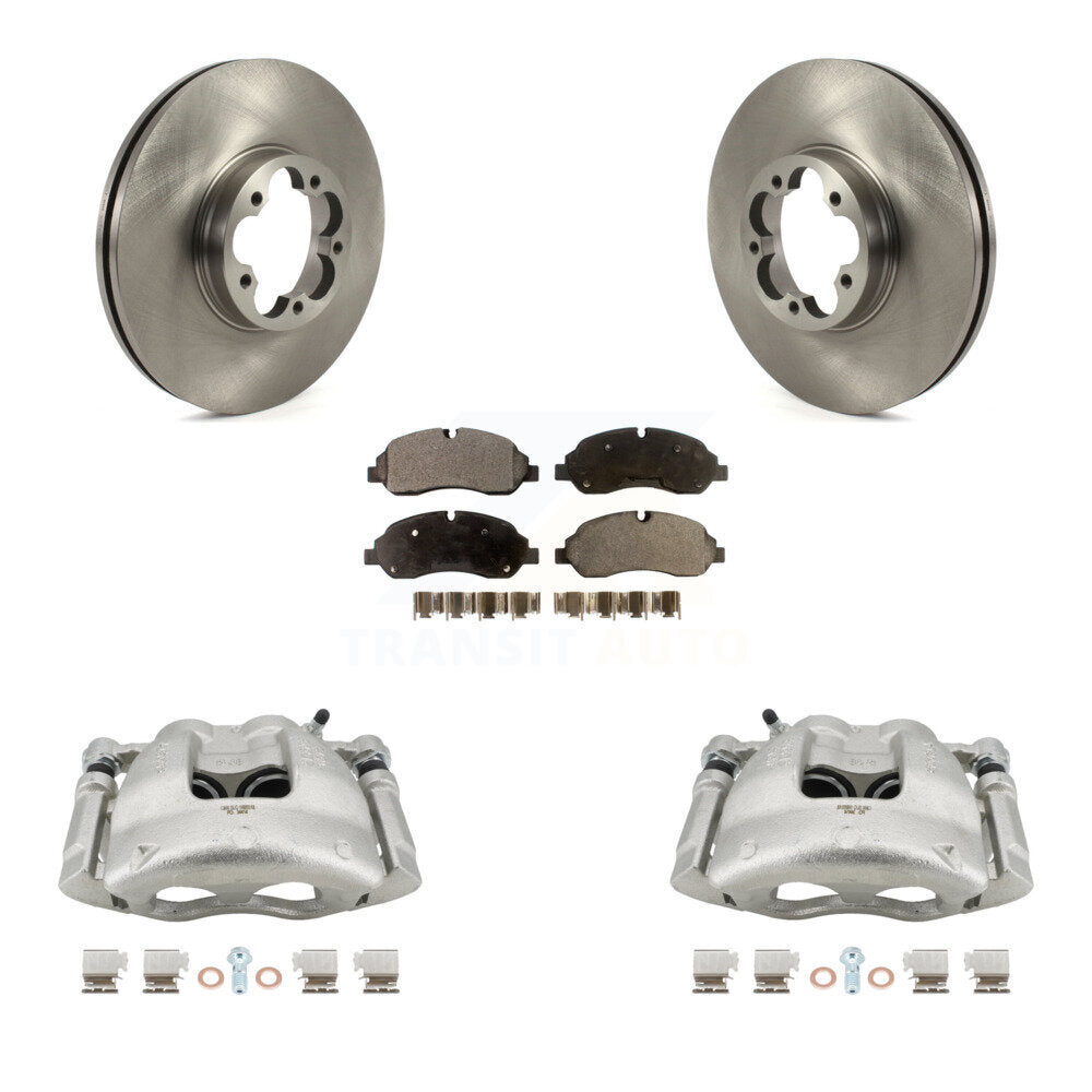 Front Disc Brake Caliper Rotors And Semi-Metallic Pads Kit For Ford Transit-350 HD KC8-100196P