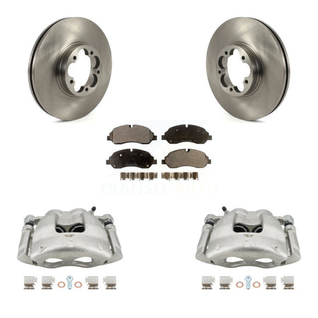 Front Disc Brake Caliper Rotors And Semi-Metallic Pads Kit For Ford Transit-350 HD KC8-100196P