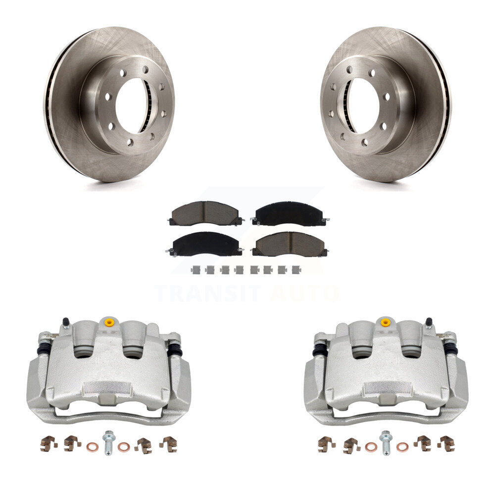 Front Disc Brake Caliper Rotors And Ceramic Pads Kit For 2012 Ram 1500 With 8 Lug Wheels KC8-100197C