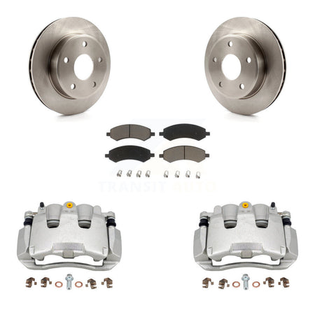 Front Disc Brake Caliper Rotors And Ceramic Pads Kit For Dakota Dodge Ram KC8-100198C