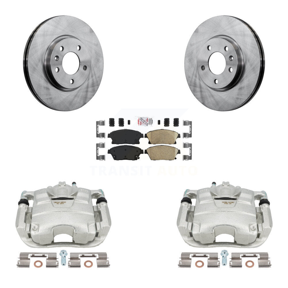 Front Disc Brake Caliper Rotors And Ceramic Pads Kit For Chevrolet Cruze Buick Verano Volt Orlando KC8-100198N by Transit Auto