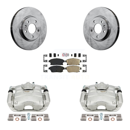 Front Disc Brake Caliper Rotors And Ceramic Pads Kit For Chevrolet Cruze Buick Verano Volt Orlando KC8-100198N by Transit Auto