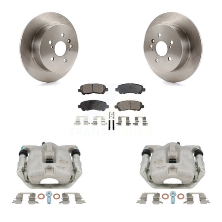 Rear Disc Brake Caliper Rotors And Ceramic Pads Kit For 2008-2013 Toyota Highlander KC8-100198T