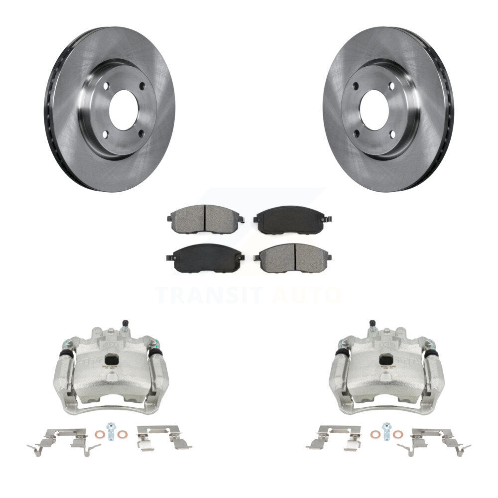 Front Disc Brake Caliper Rotors And Semi-Metallic Pads Kit For Nissan Sentra KC8-100199S by Transit Auto