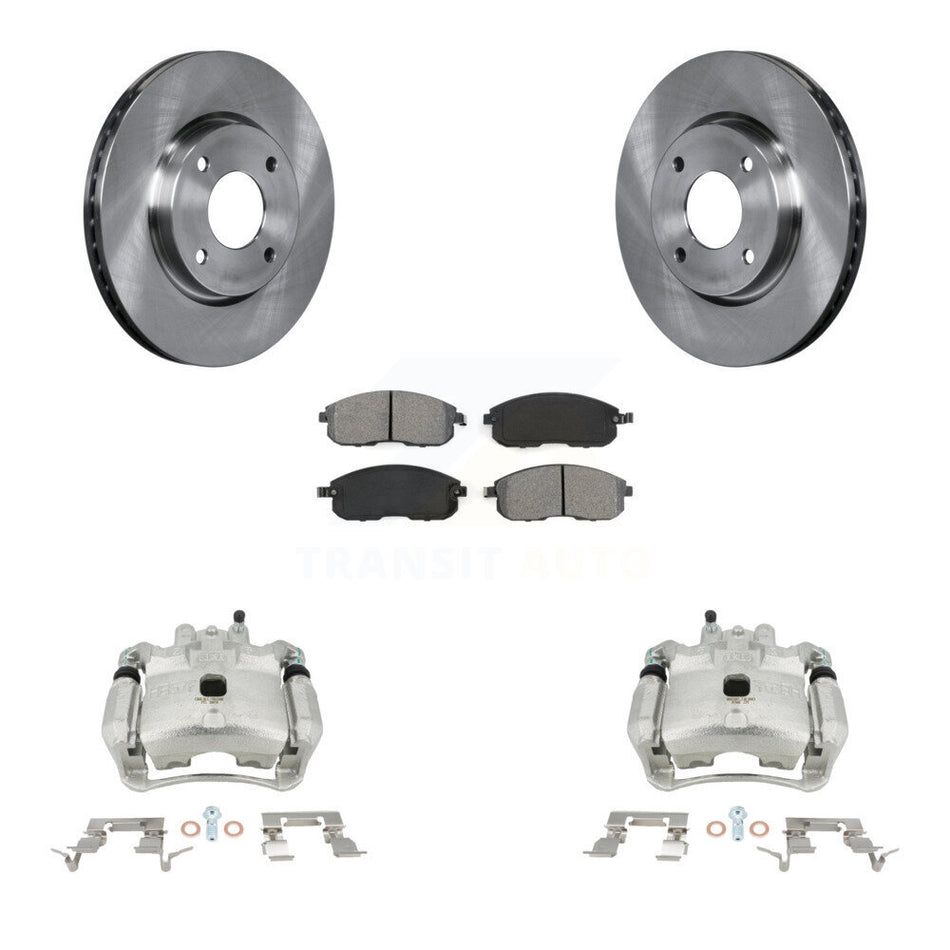 Front Disc Brake Caliper Rotors And Semi-Metallic Pads Kit For Nissan Sentra KC8-100199S